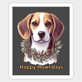 Happy Howlidays Beagle Sticker